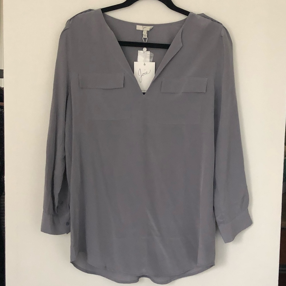 NWT Joie “Marlo” Silk L/S Blouse